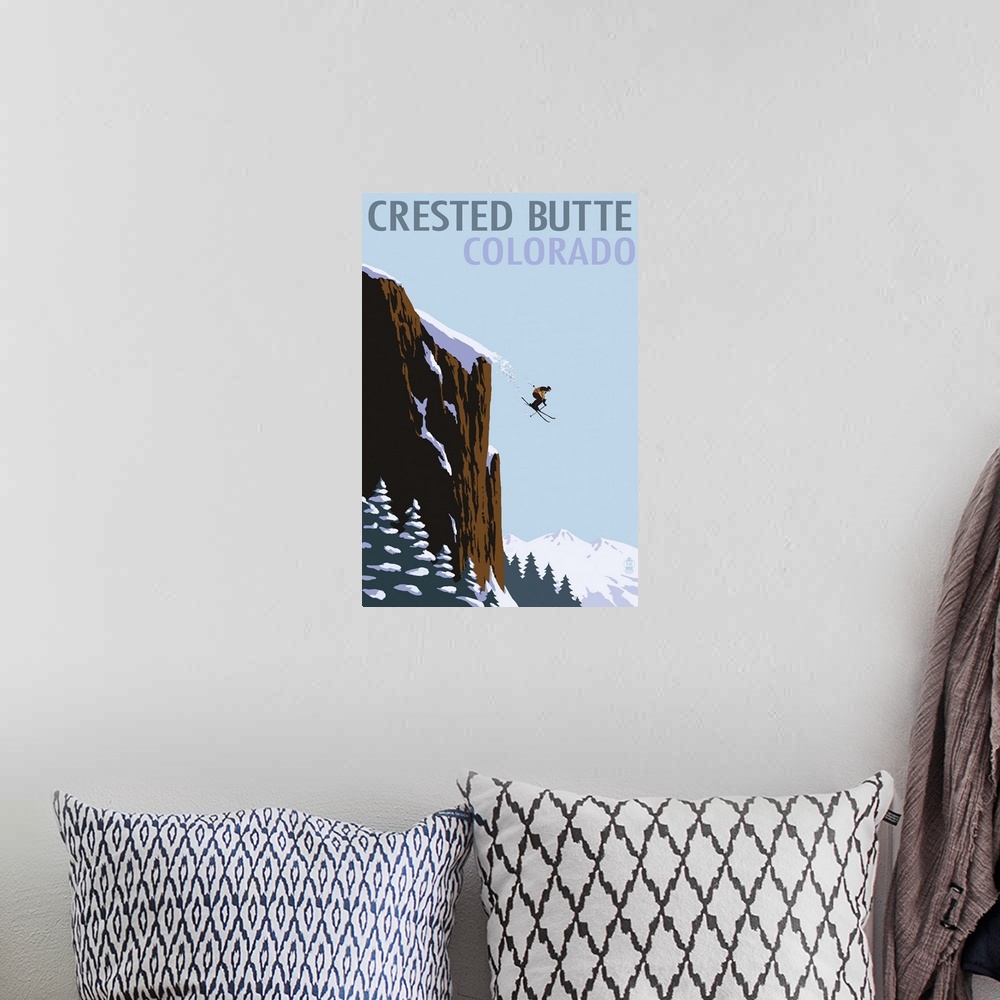 A bohemian room featuring Crested Butte, Colorado, Skier Jumping