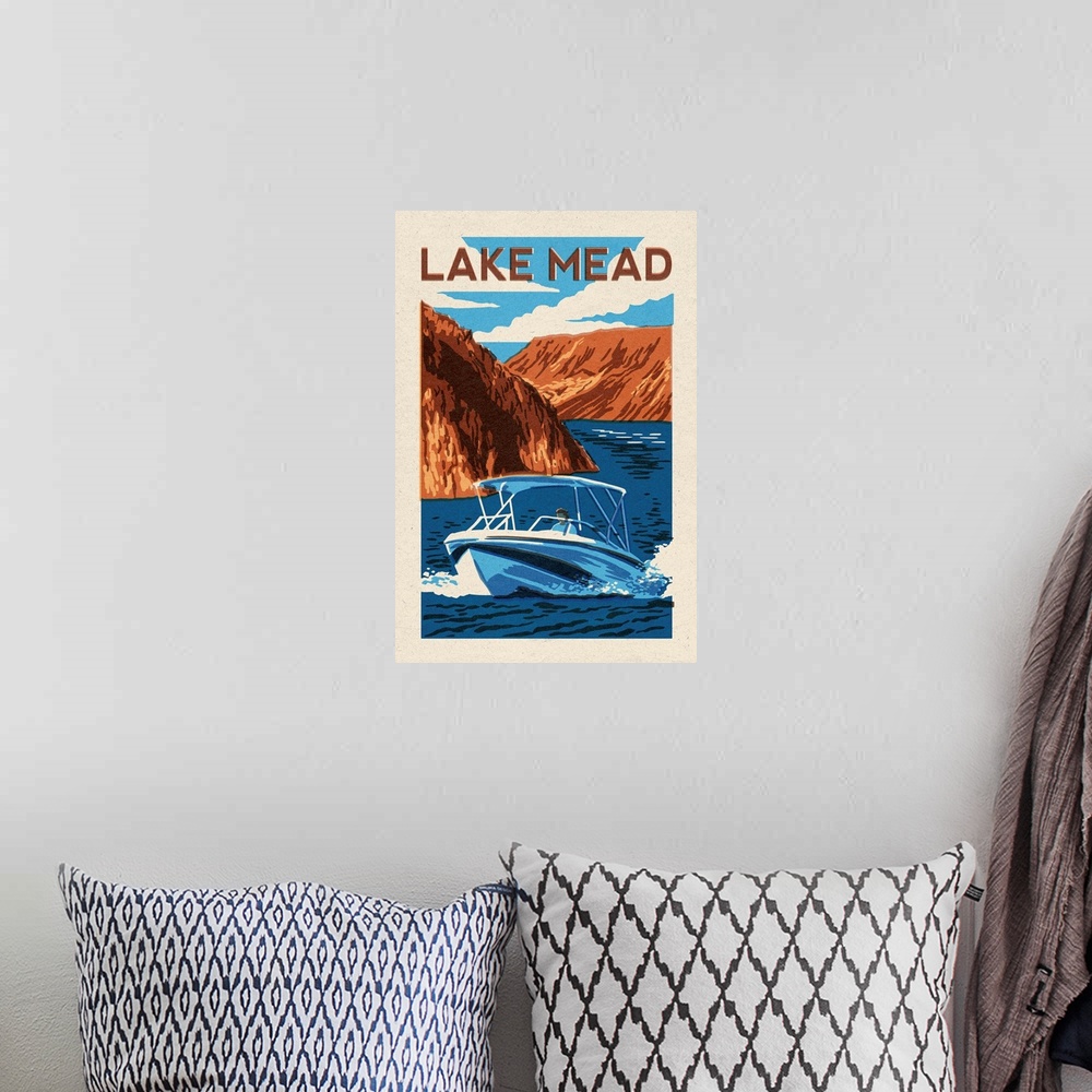 A bohemian room featuring Lake Mead - Boat