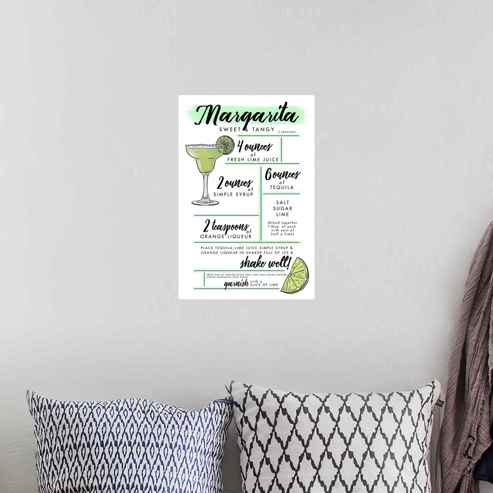 A bohemian room featuring Margarita - Cocktail Recipe