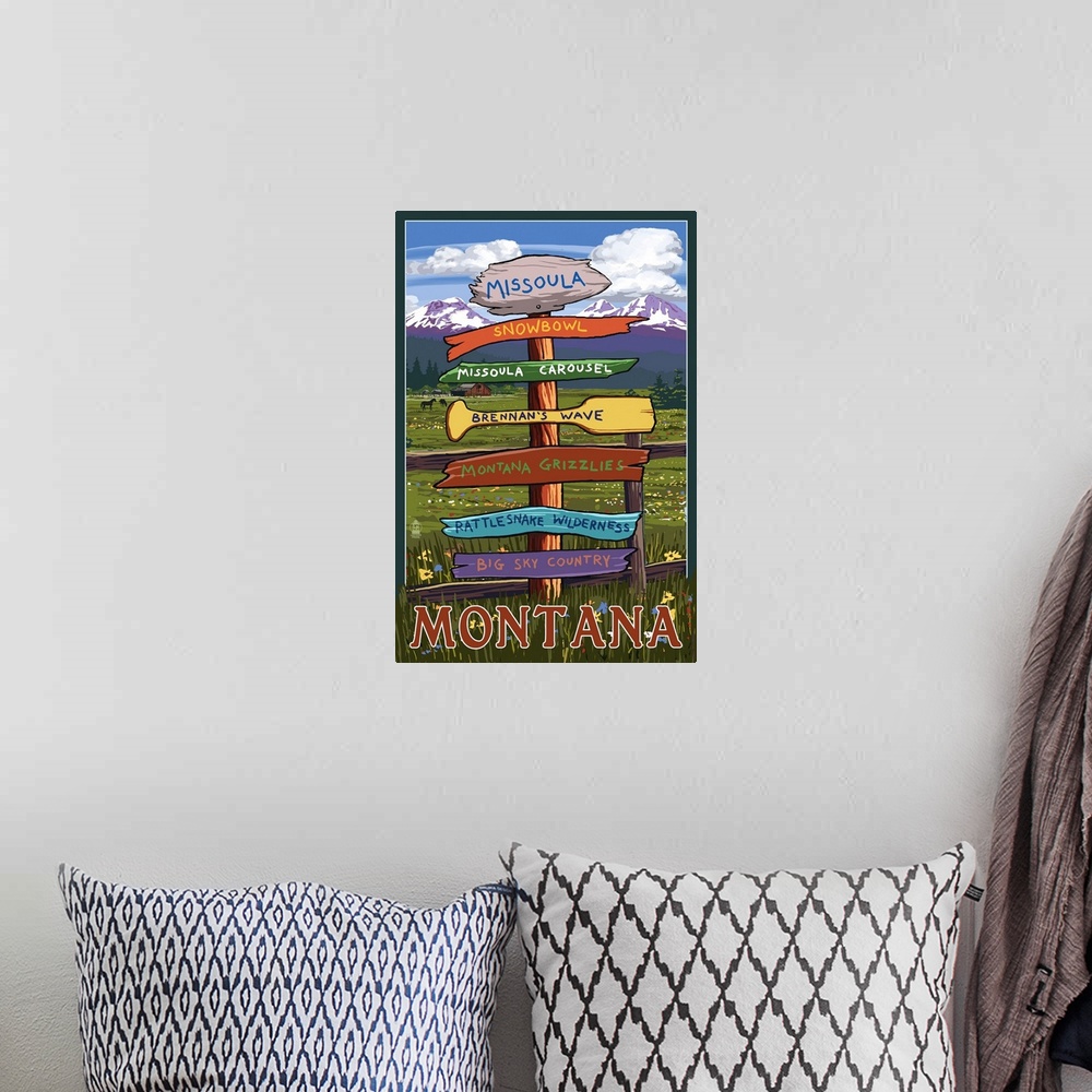 A bohemian room featuring Missoula, Montana - Destination Signpost