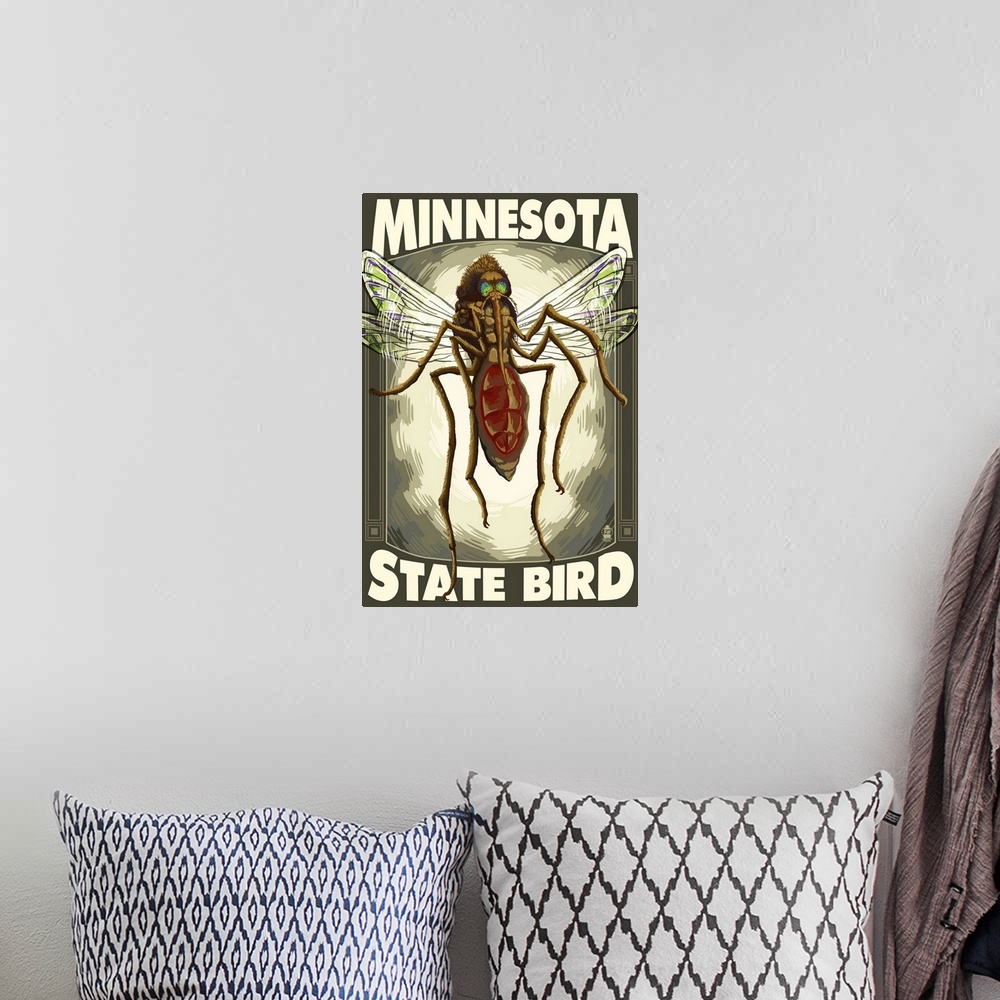 A bohemian room featuring Mosquito, Minnesota State Bird