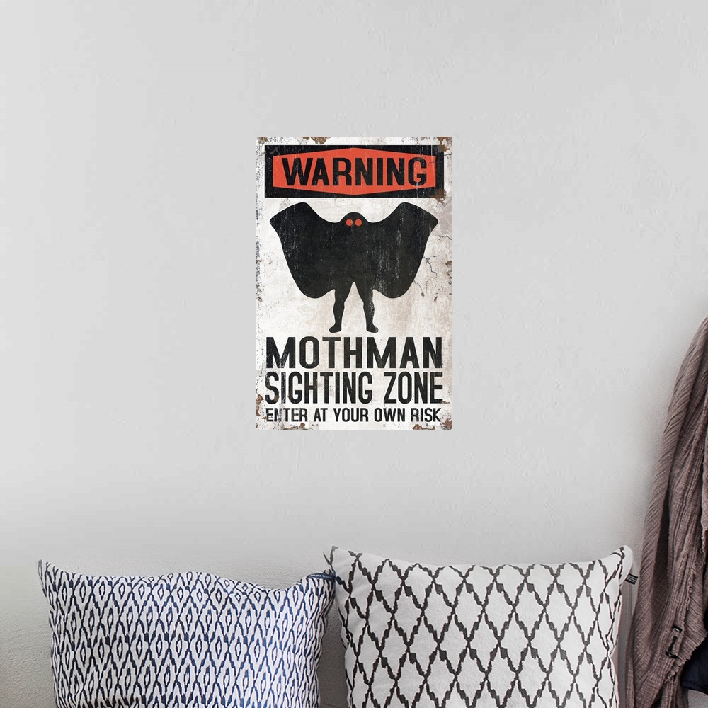 A bohemian room featuring Mothman Sighting Zone - Enter At Your Own Risk