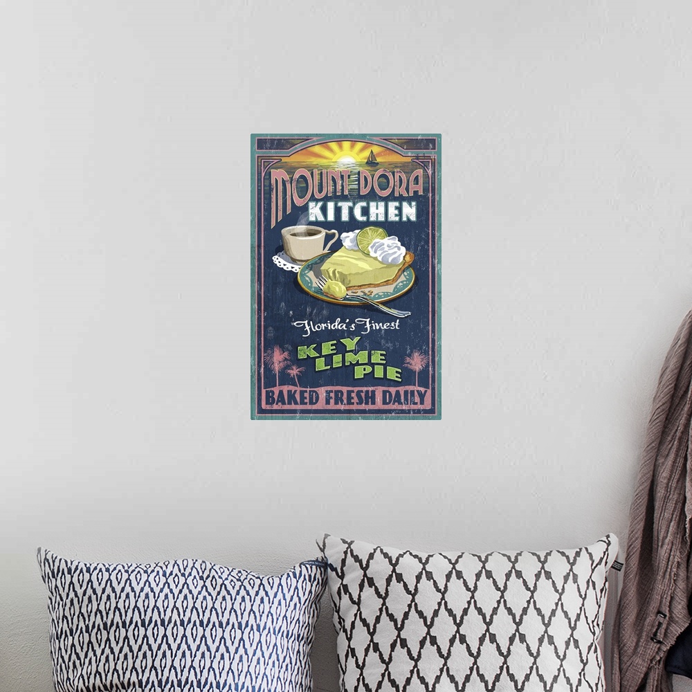 A bohemian room featuring Mount Dora, Florida, Key Lime Pie Sign