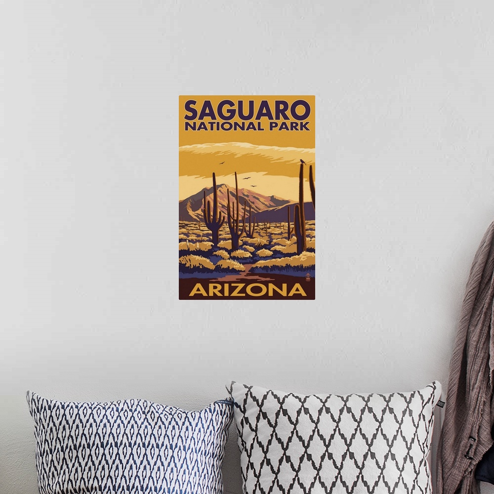 A bohemian room featuring Saguaro National Park, Arizona