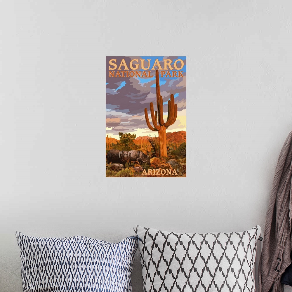 A bohemian room featuring Saguaro National Park, Javelina