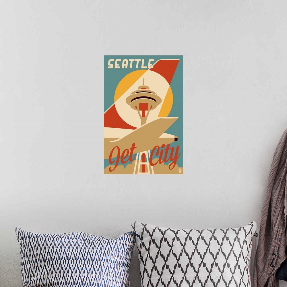 A bohemian room featuring Seattle, Washington - Jet City