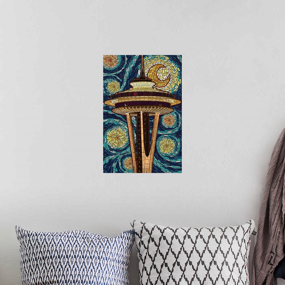 A bohemian room featuring Space Needle - Mosaic