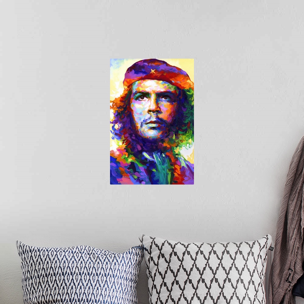 A bohemian room featuring Che Guevara