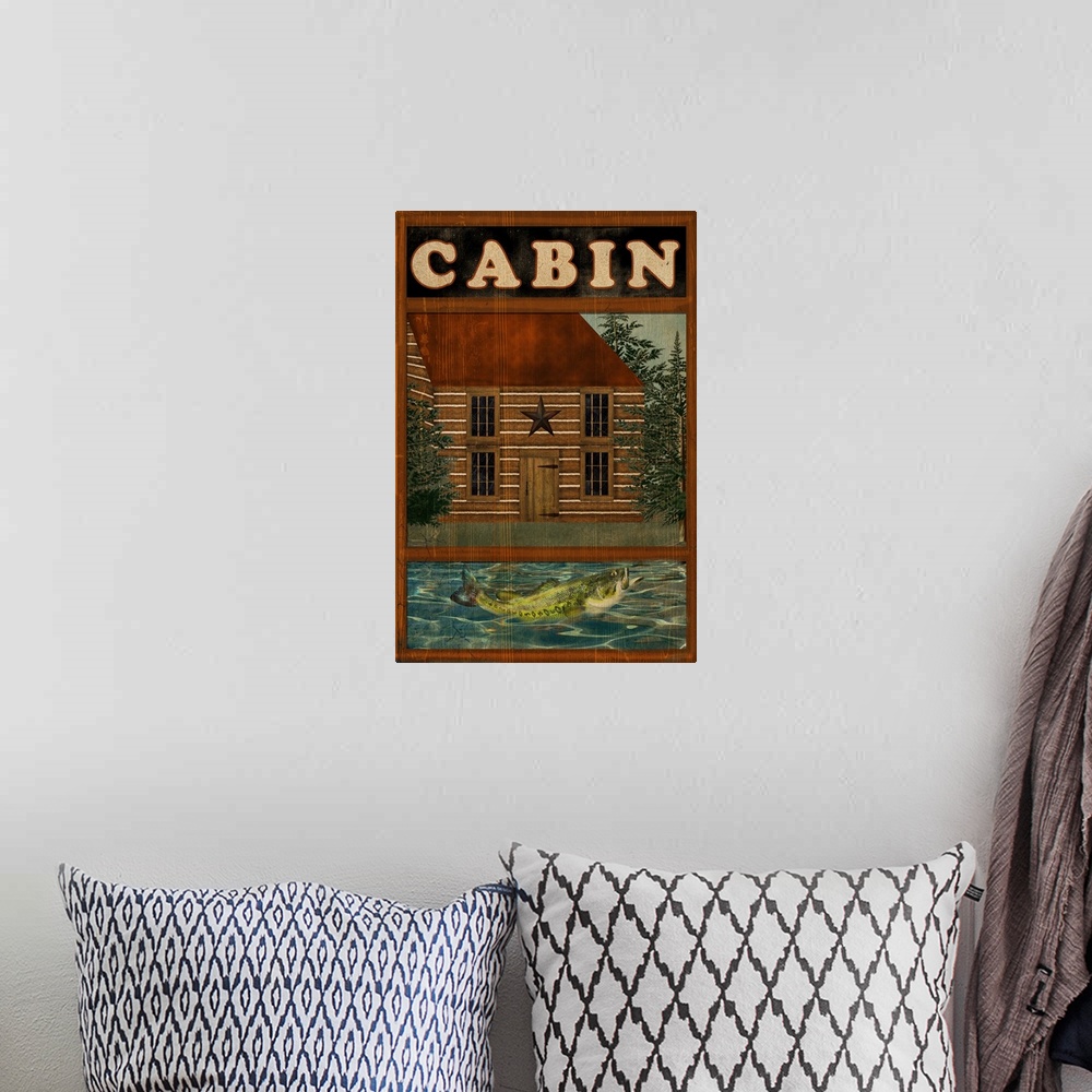 A bohemian room featuring Cabin