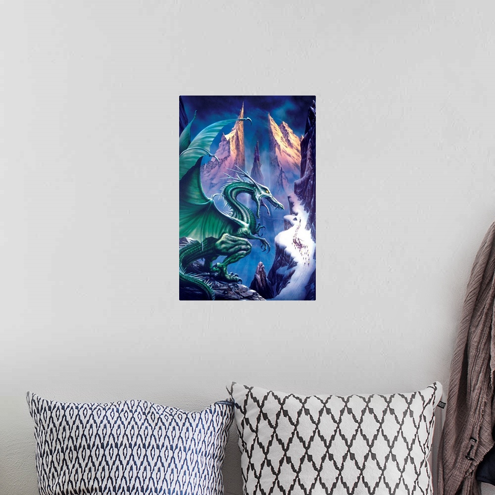 A bohemian room featuring Dragon Of The North