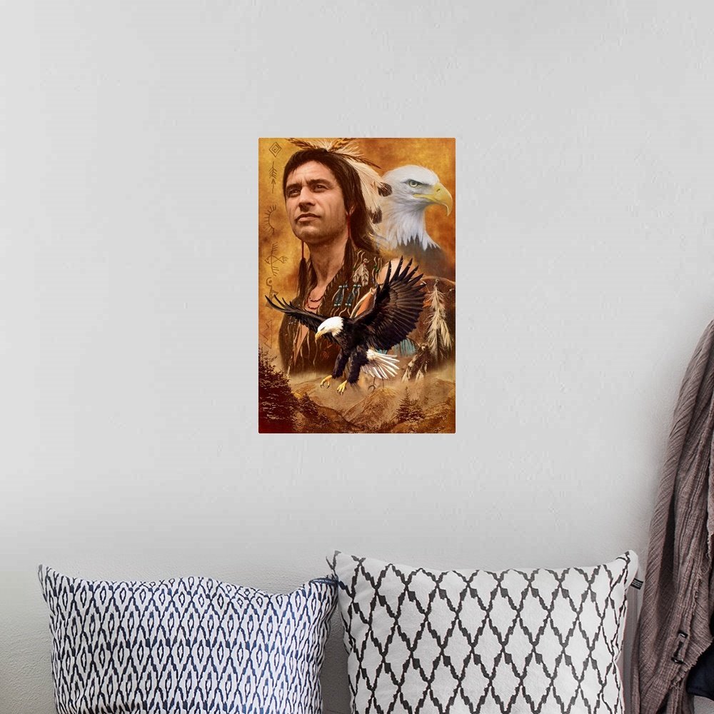 A bohemian room featuring Eagle Montage