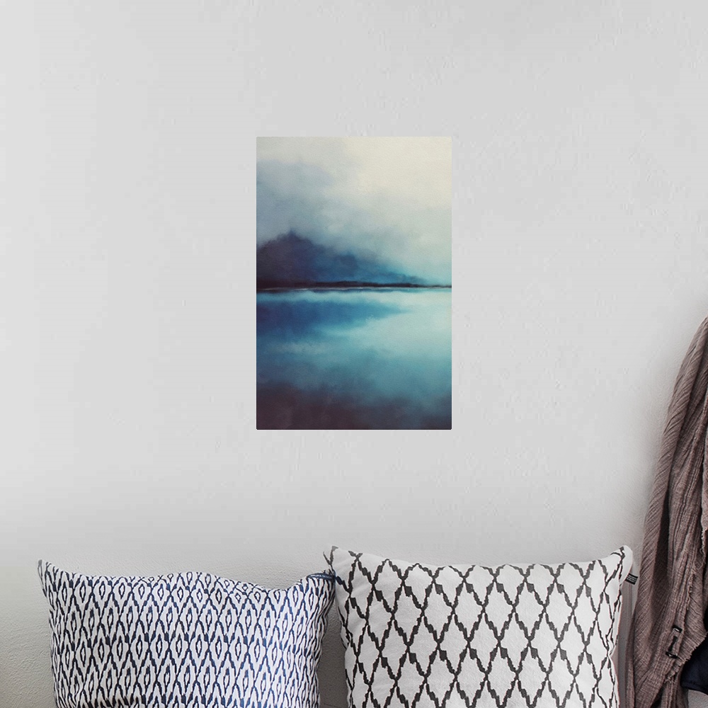 A bohemian room featuring Misty Blue Landscape