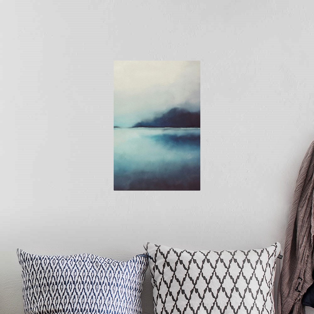 A bohemian room featuring Misty Blue Landscape II