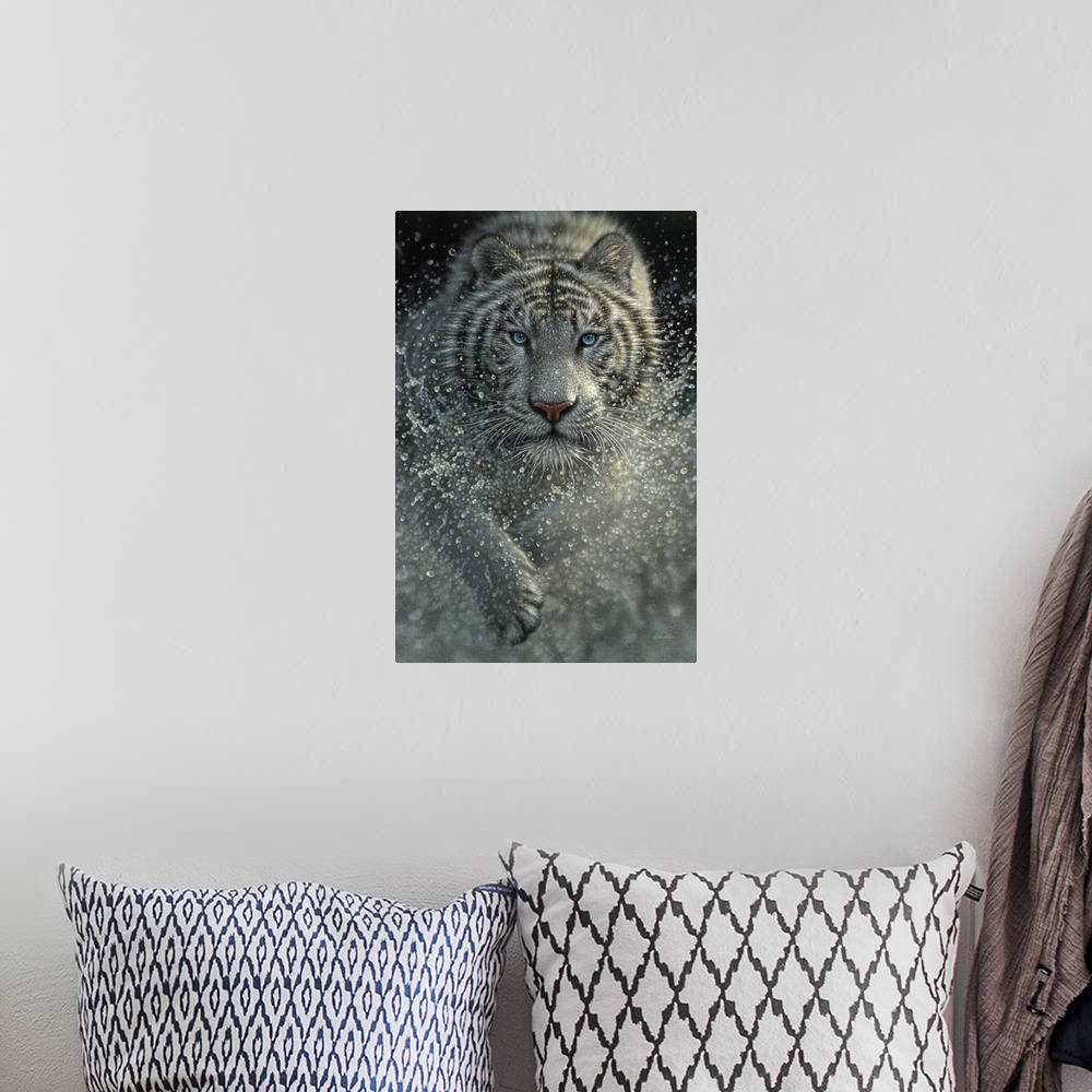 A bohemian room featuring White Tiger - West and Wild