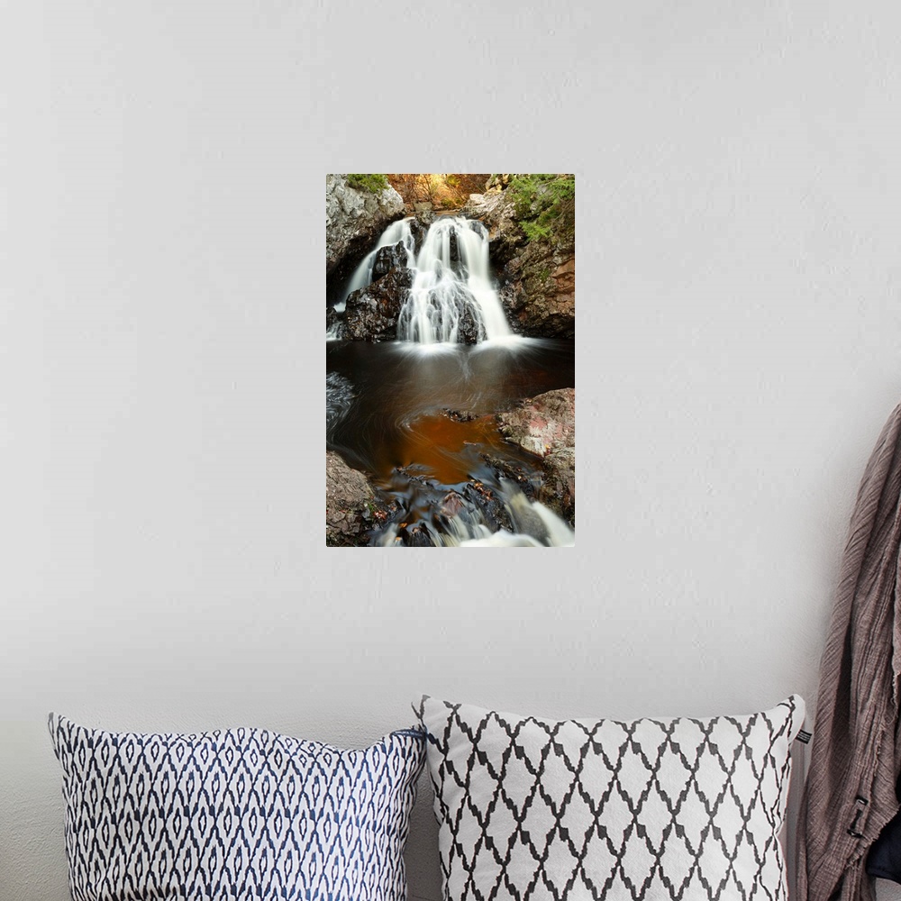 A bohemian room featuring waterfall in autumn,Nova Scotia,canada