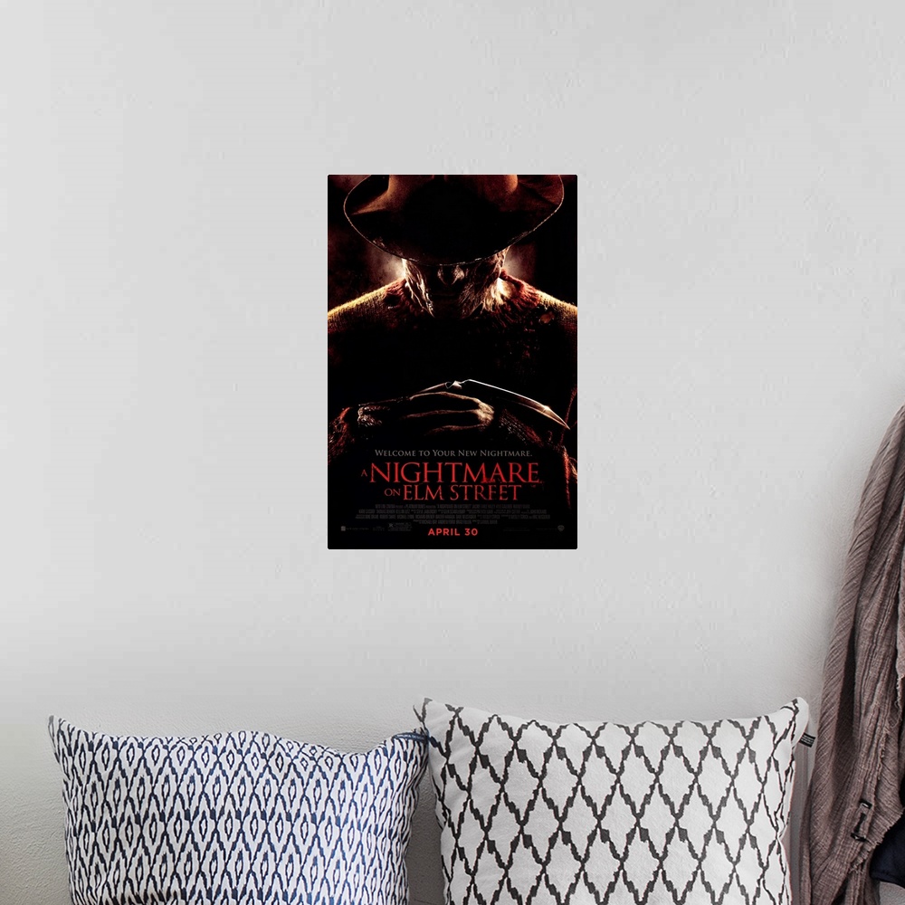 A bohemian room featuring A Nightmare on Elm Street - Movie Poster