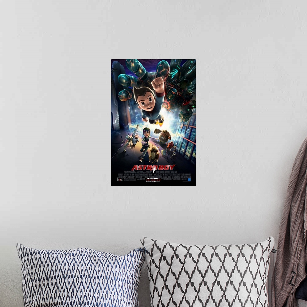 A bohemian room featuring Astro Boy - Movie Poster