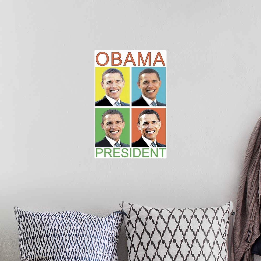A bohemian room featuring Barack Obama (2008)