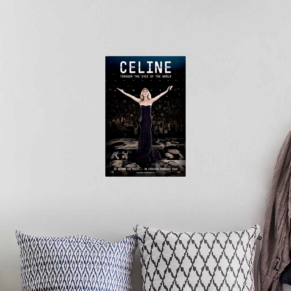A bohemian room featuring Celine: Through the Eyes of the World - Movie Poster
