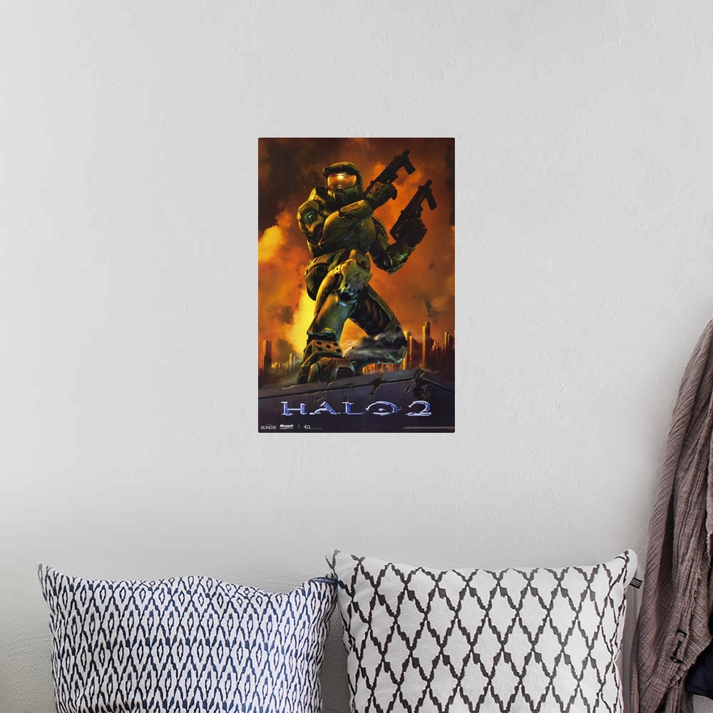 A bohemian room featuring Halo 2 (2004)