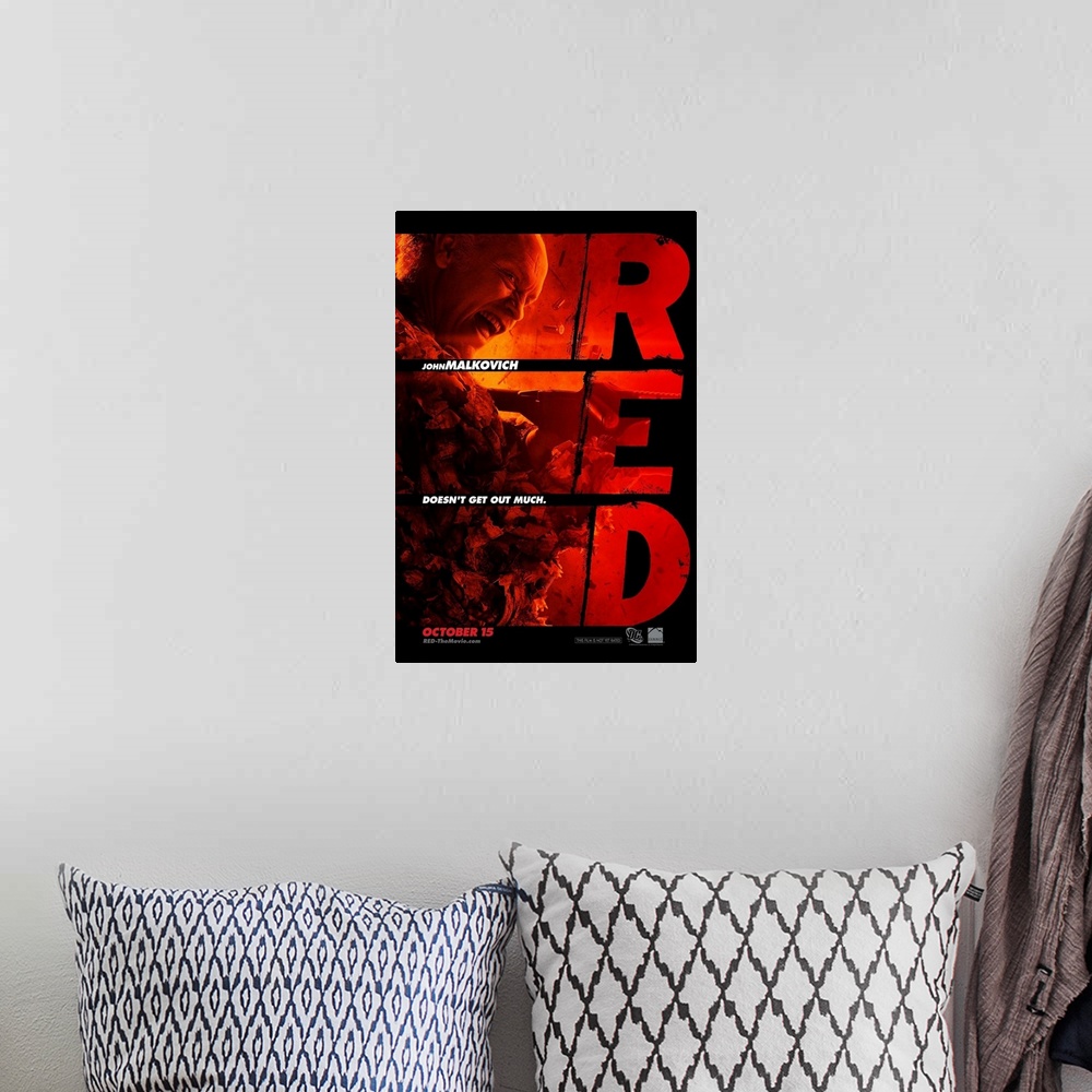 A bohemian room featuring Red - Movie Poster