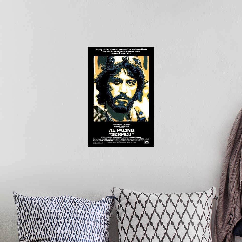 A bohemian room featuring Based on Peter Maas's book about the true-life exploits of Frank Serpico, a New York undercover p...
