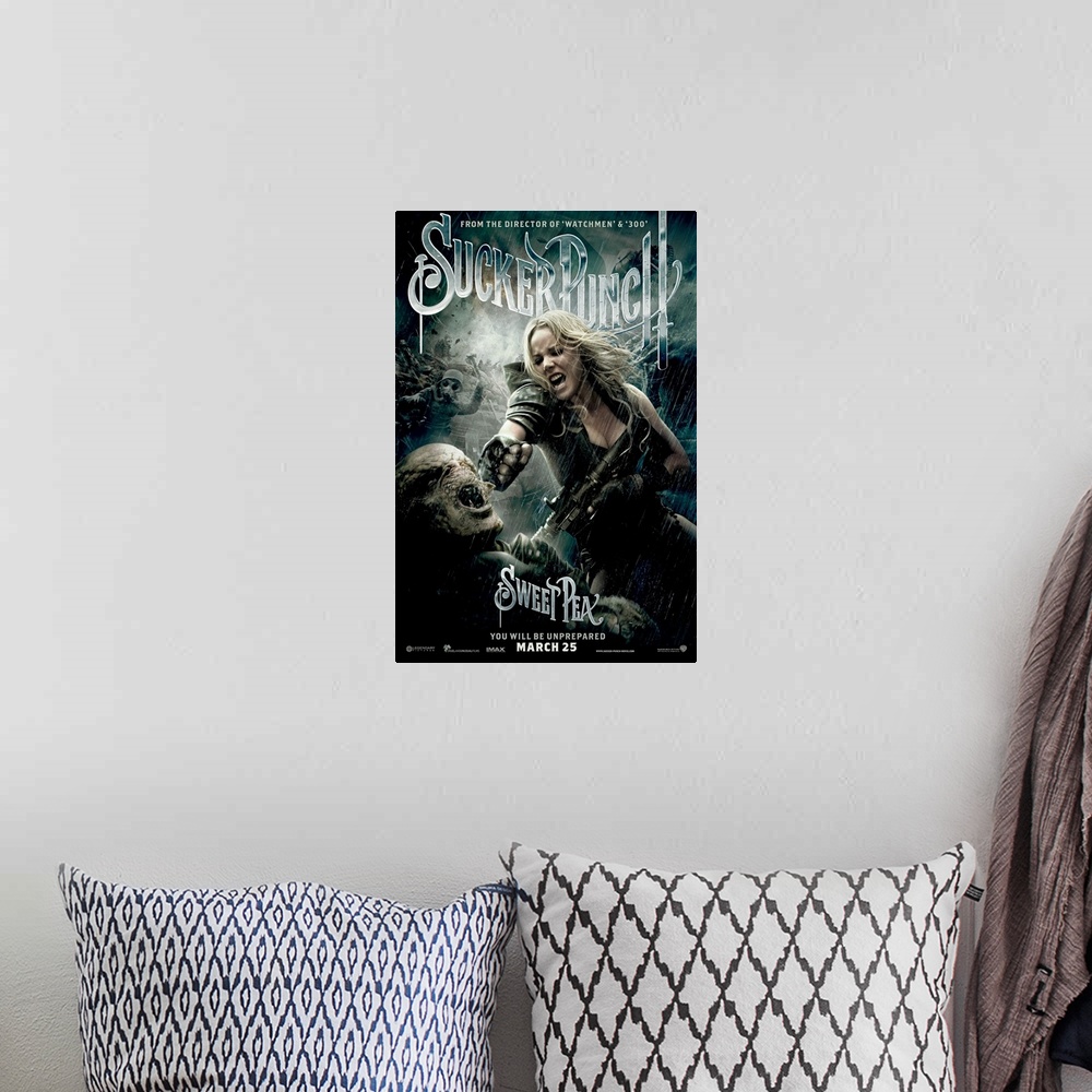 A bohemian room featuring Sucker Punch - Movie Poster