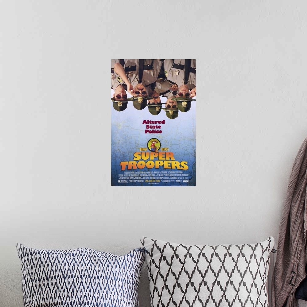 A bohemian room featuring Super Troopers (2002)