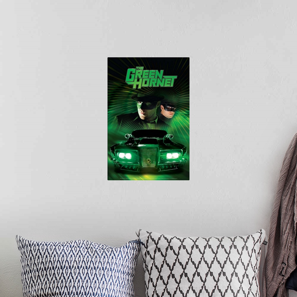 A bohemian room featuring The Green Hornet - Movie Poster