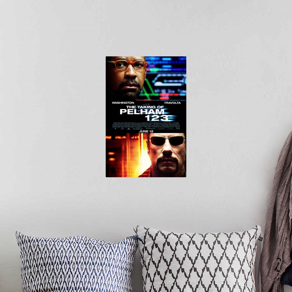 A bohemian room featuring The Taking of Pelham 123 - Movie Poster