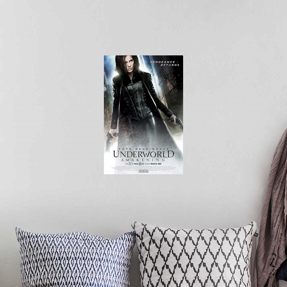 A bohemian room featuring Underworld: Awakening - Movie Poster