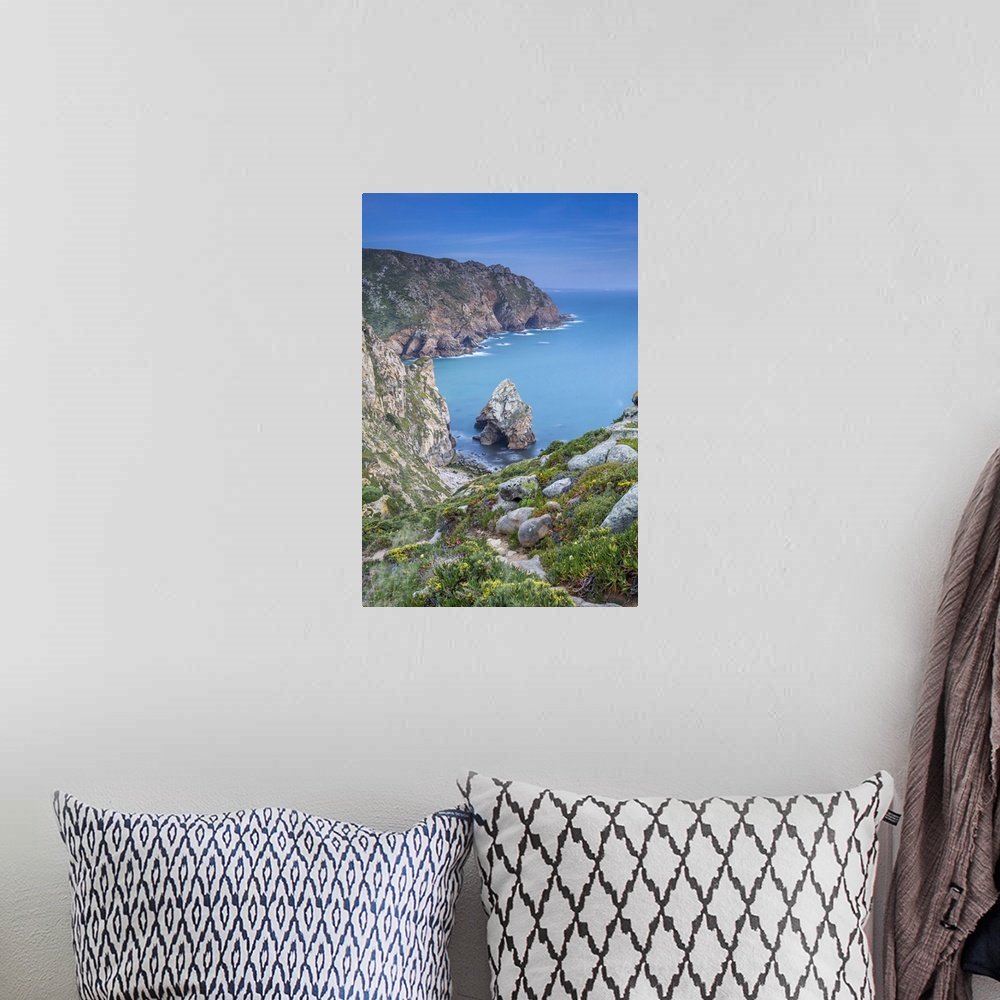 A bohemian room featuring Beautiful landscape at Cabo de Roca in the southwest of Lisbon, Portugal.