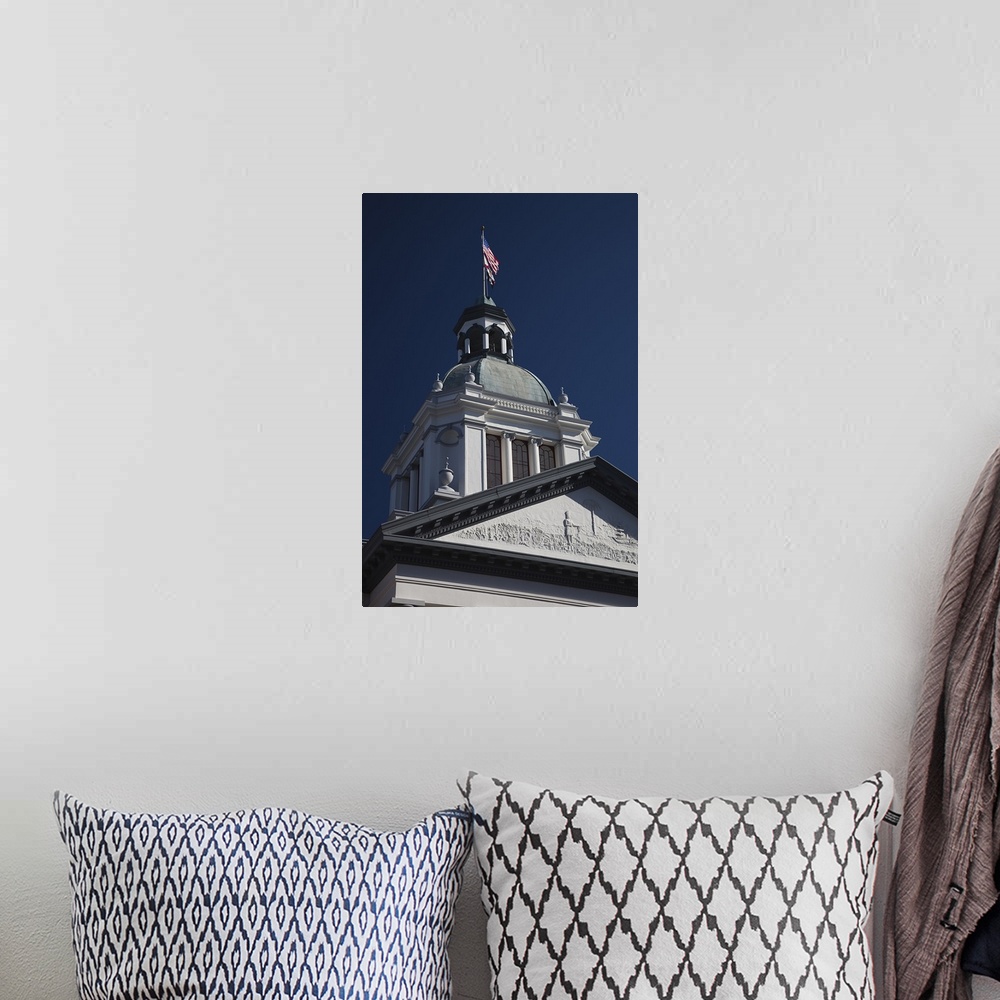 A bohemian room featuring Low angle view of a government building, State Capitol Building, Tallahassee, Florida
