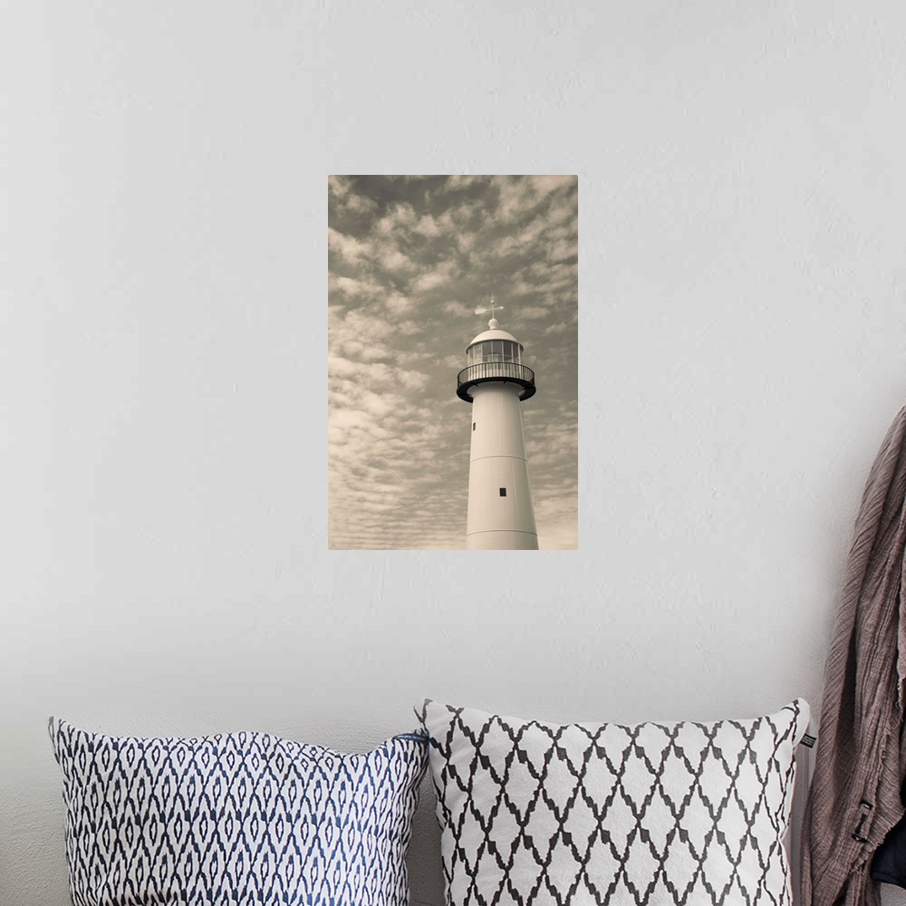 A bohemian room featuring Low angle view of a lighthouse, Biloxi Lighthouse, Biloxi, Mississippi