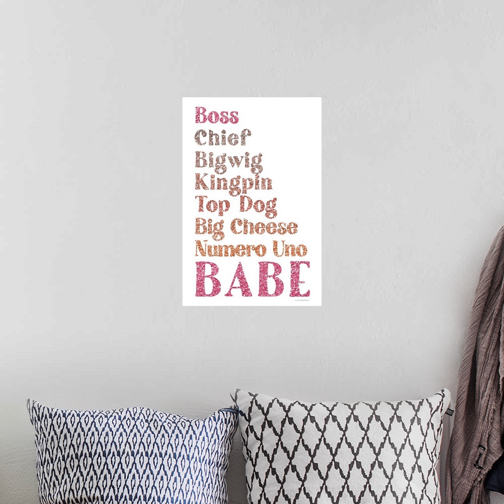 A bohemian room featuring All The Ways To Say Boss Babe