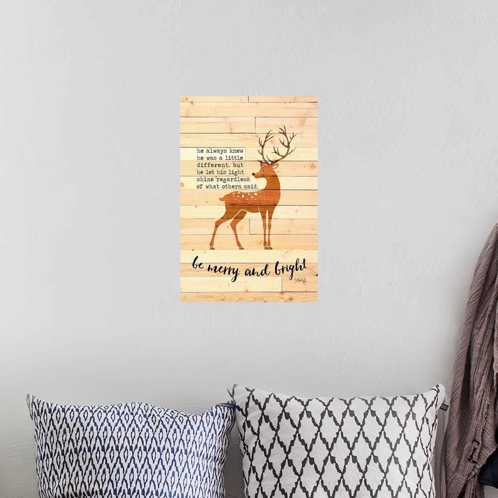 A bohemian room featuring Be Merry and Bright Deer