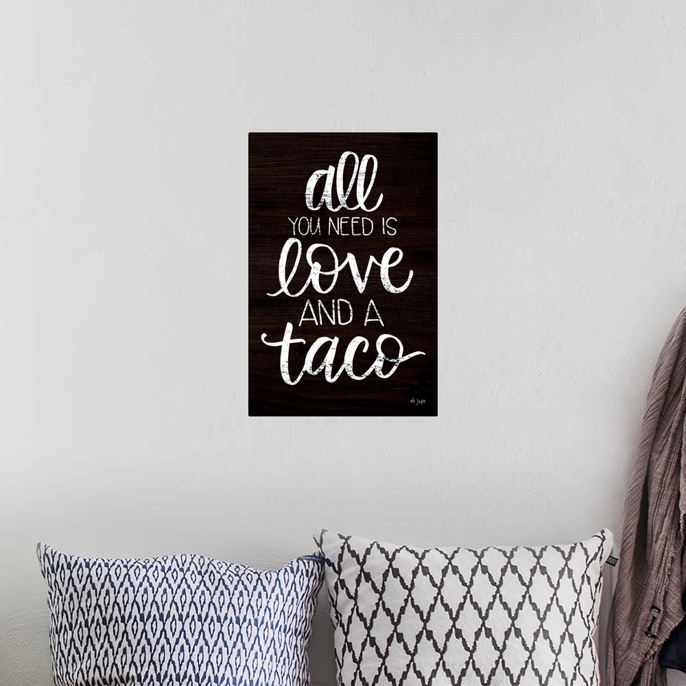 A bohemian room featuring Love and a Taco