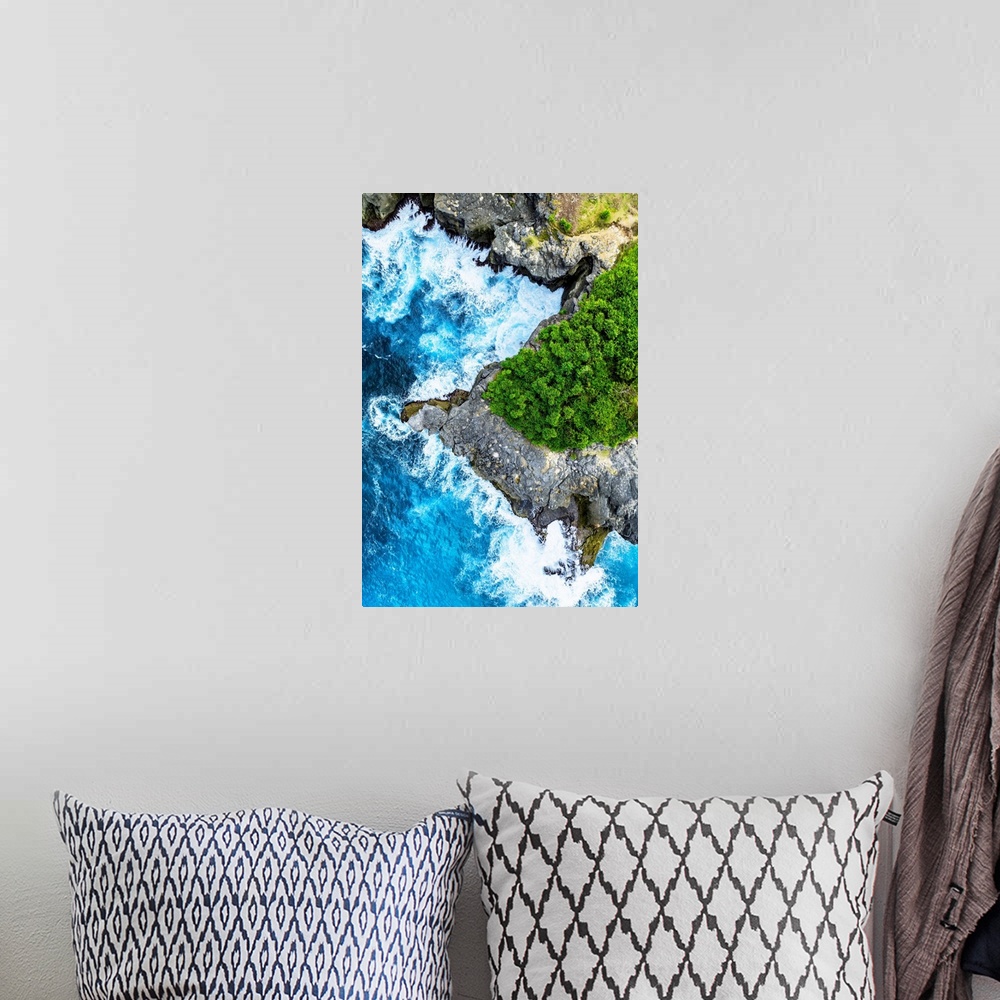 A bohemian room featuring Aerial Summer - Nusa Cliffs