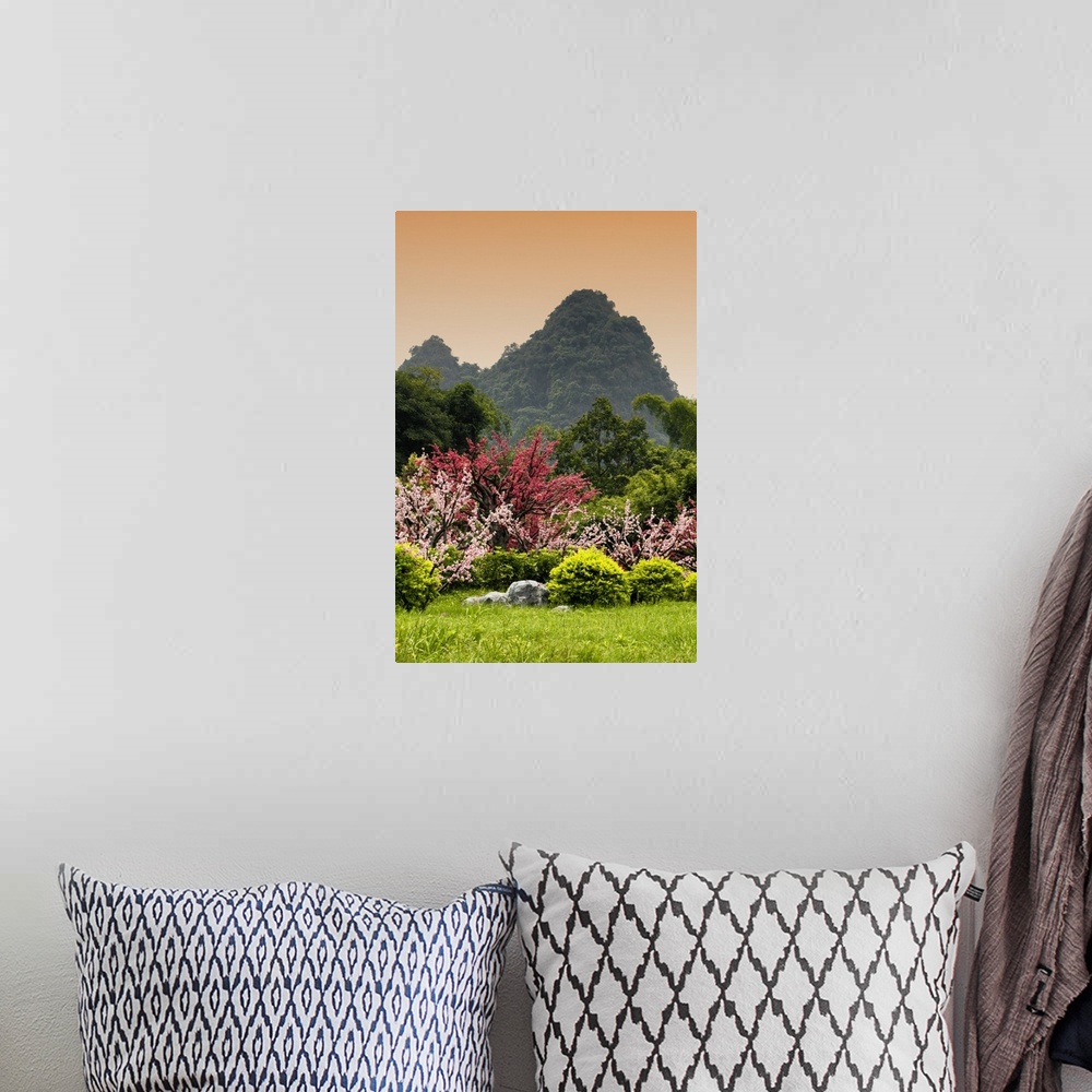 A bohemian room featuring Beautiful Asian Garden, China 10MKm2 Collection.