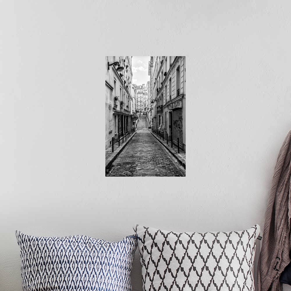 A bohemian room featuring Travel through the typical streets of Montmartre in Paris, through the lenses of photographer Phi...