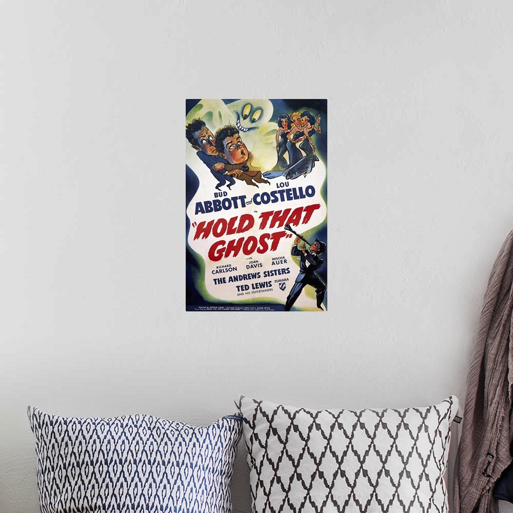 A bohemian room featuring Abbott and Costello Hold That Ghost