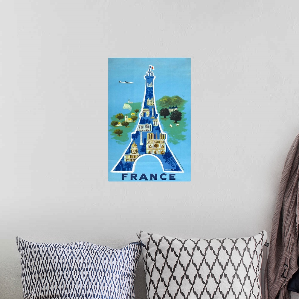 A bohemian room featuring Air France France