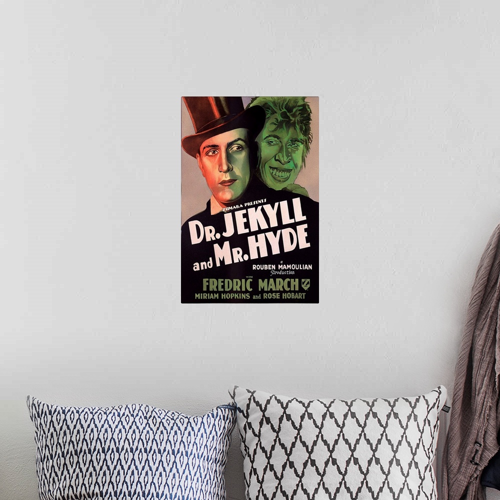 A bohemian room featuring Dr Jekyll and Mr Hyde Heads