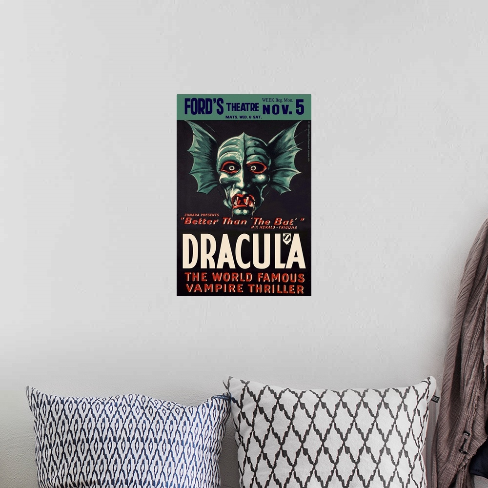 A bohemian room featuring Dracula Ford's Play