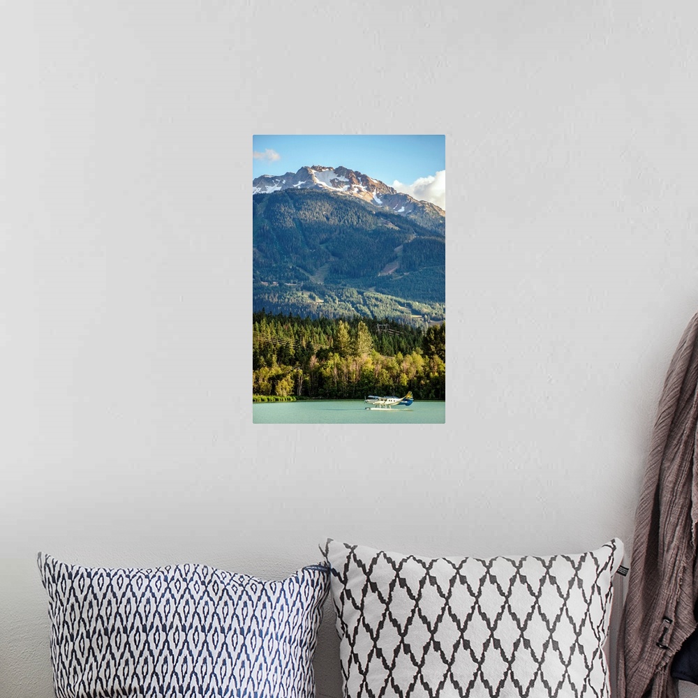 A bohemian room featuring Green Lake with Whistler Mountain in Whistler, British Columbia, Canada.