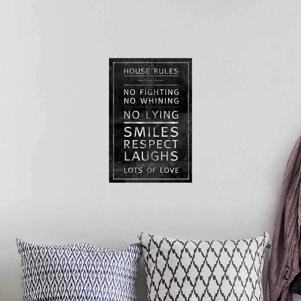 A bohemian room featuring House Rules
