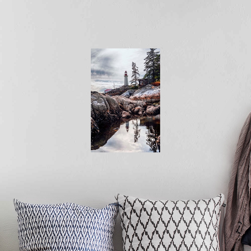 A bohemian room featuring View of Point Atkinson Lighthouse in Vancouver, British Columbia, Canada.