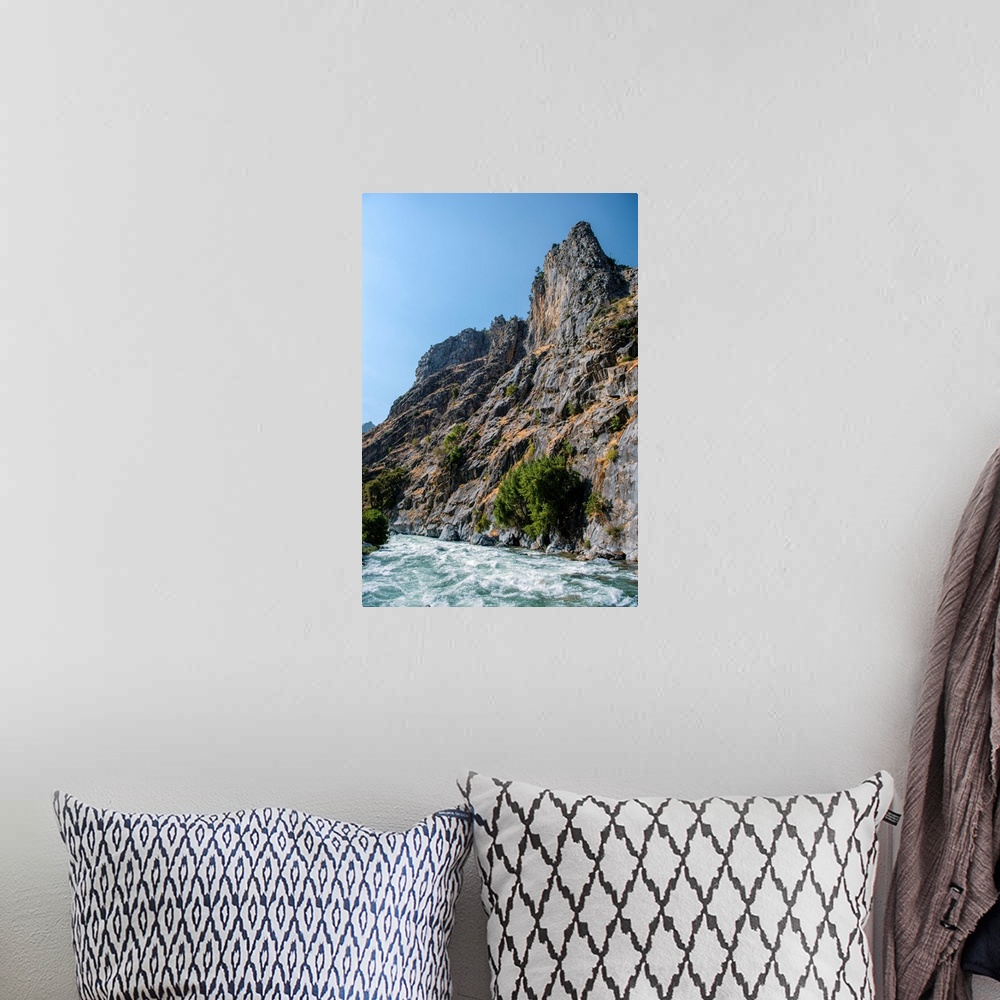 A bohemian room featuring View of rocky cliff near South Fork Kings River in Sequoia National Park, California.