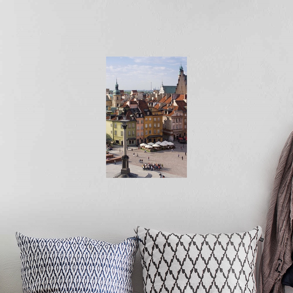 A bohemian room featuring Castle Square and colourful houses of the Old Town, Warsaw, Poland