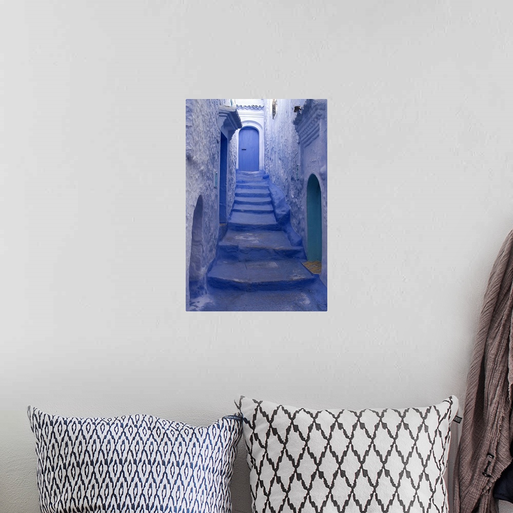 A bohemian room featuring Chefchaouen, near the Rif Mountains, Morocco, North Africa, Africa